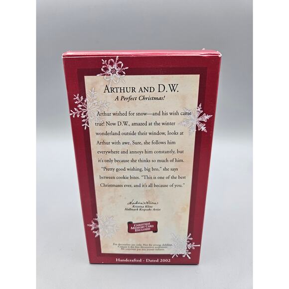 Vintage Hallmark Arthur & DW A Perfect Christmas Clip on Ornament - Picture 7 of 7